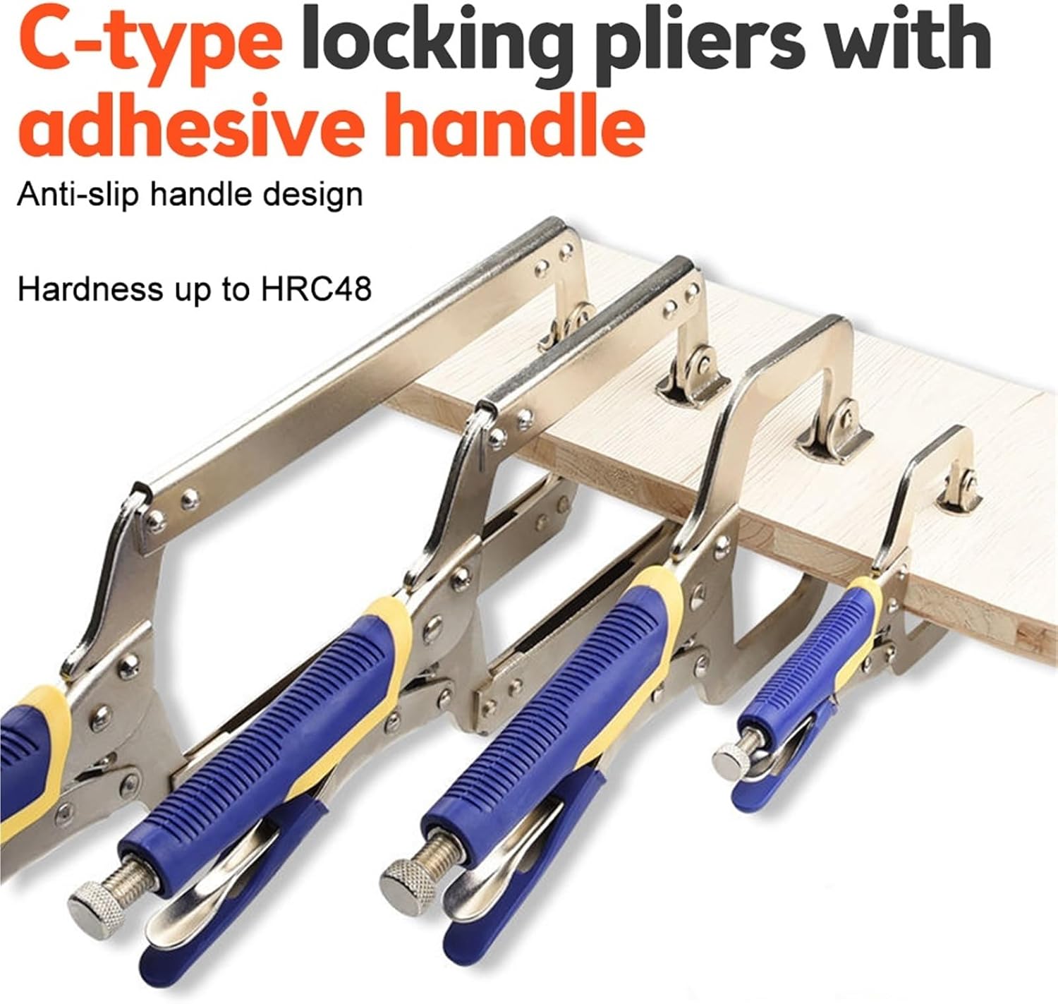 14 Inch C Clamp Weld Clip Woodwork Fix Plier Pincer Tong Tenon Grip Vise Swivel Pad Locator Alloy Hand Tool for Wood Working Vise Grip Pliers