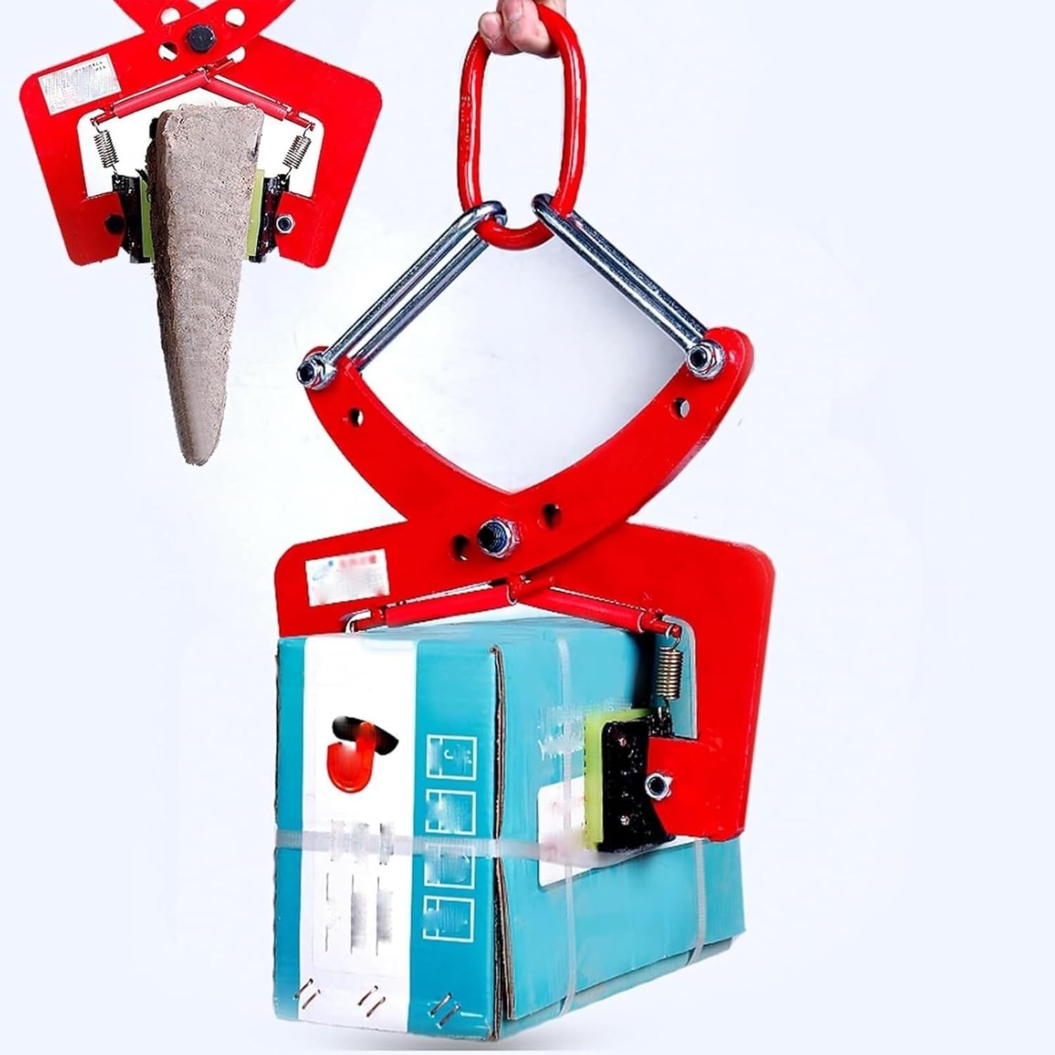 Granite Slab Lifting Clamps, Heavy Duty Stone Lifting Clamps Jaw Opening 2.3-11.8 inch, Adjustable Lifting Pliers Vertical Steel Plate Clamp Granite Curb Clamp Scissor Lifter Clamp(Opening Size 2.3-7i