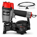 XtremepowerUS Coil Siding Roofing Nailer, Pneumatic Roofing Nails from 7/8' up to 1-3/4', 16 Degree Magazine Patio Roofing Nail Gun