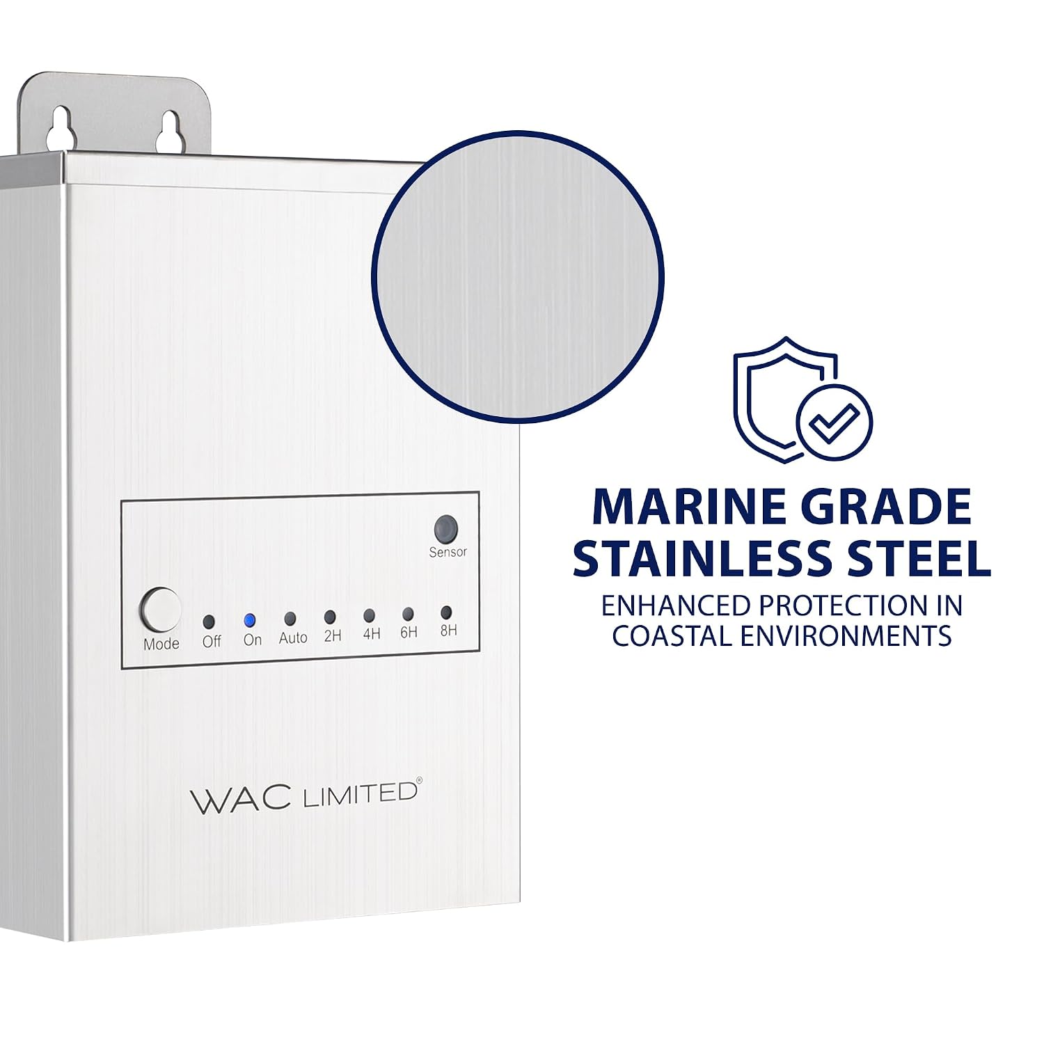 WAC Limited Landscape Lighting 12V Power Supply, 120V Plug-in 100W Max Output in Stainless Steel