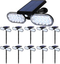 EMANER (Bundle 10Pack) Solar Spot Light with Motion Sensor, Solar Yard Light Dusk to Dawn Outdoor Waterproof