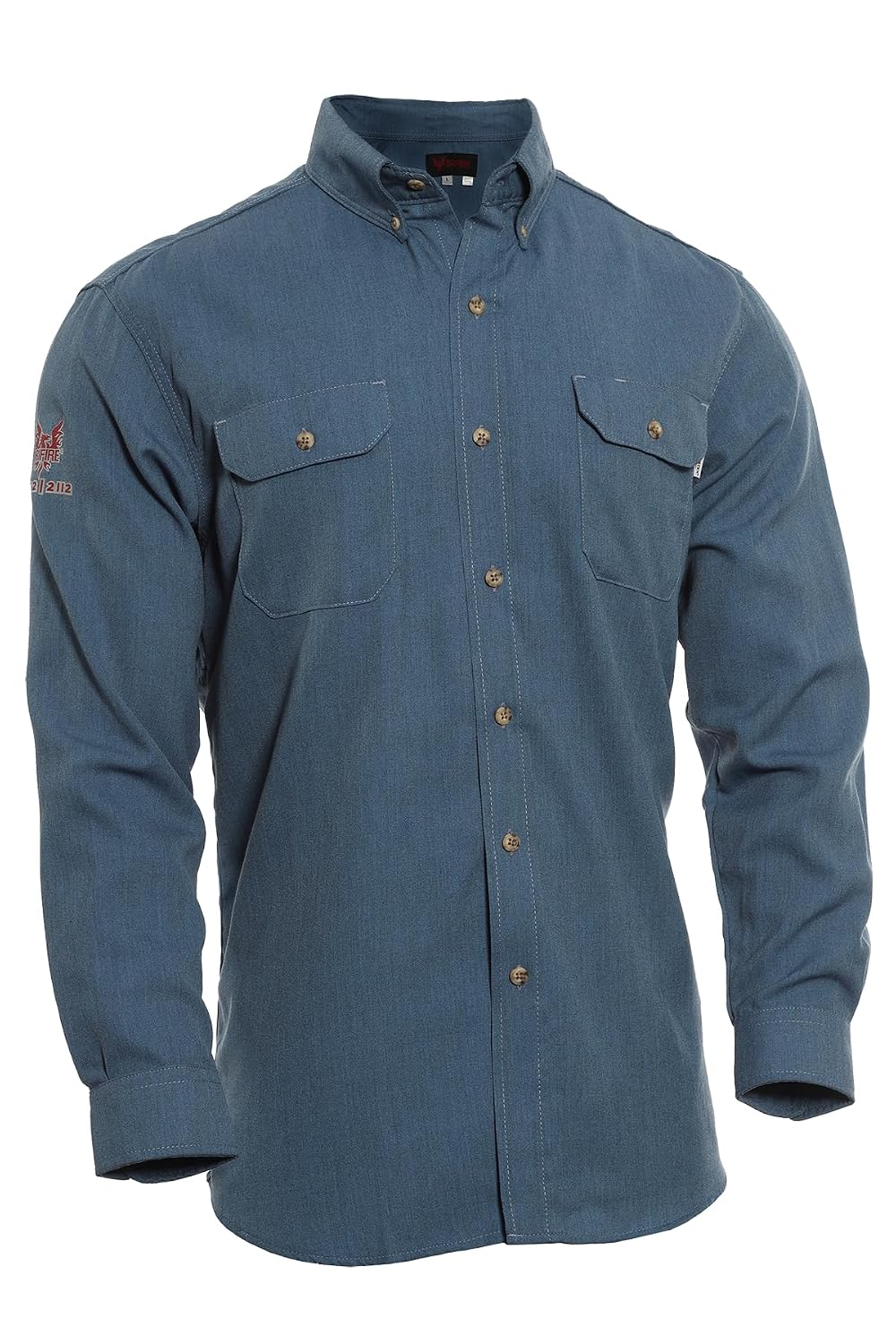 DRIFIRE Men's Standard FR Vented Work Shirt, Medium Blue, 2X Long Tall