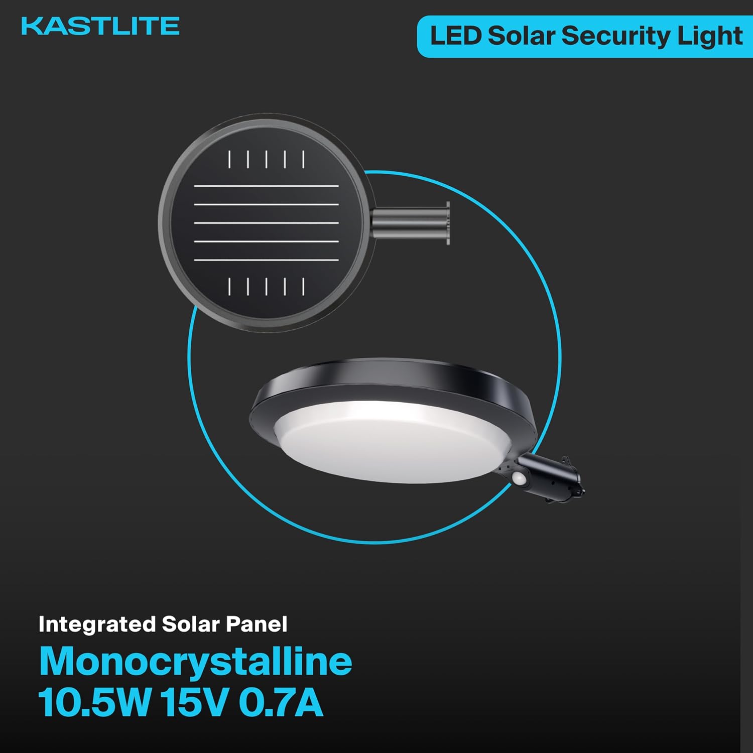 KASTLITE Solar Powered Dusk to Dawn LED Parking Lot Light with Motion Sensor | 150-Watt Equivalent Outdoor Security Lighting, Waterproof Flood Light for Yard, Garden & Driveway | 45W 5000K 4500LM