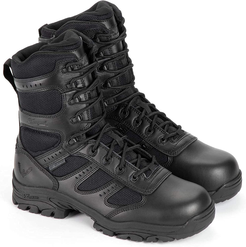 Thorogood Deuce 8' Waterproof Side-Zip Tactical Boots for Men and Women with Composite Safety Toe, Full-Grain Leather, and Slip-Resistant Outsole; BBP & Rated