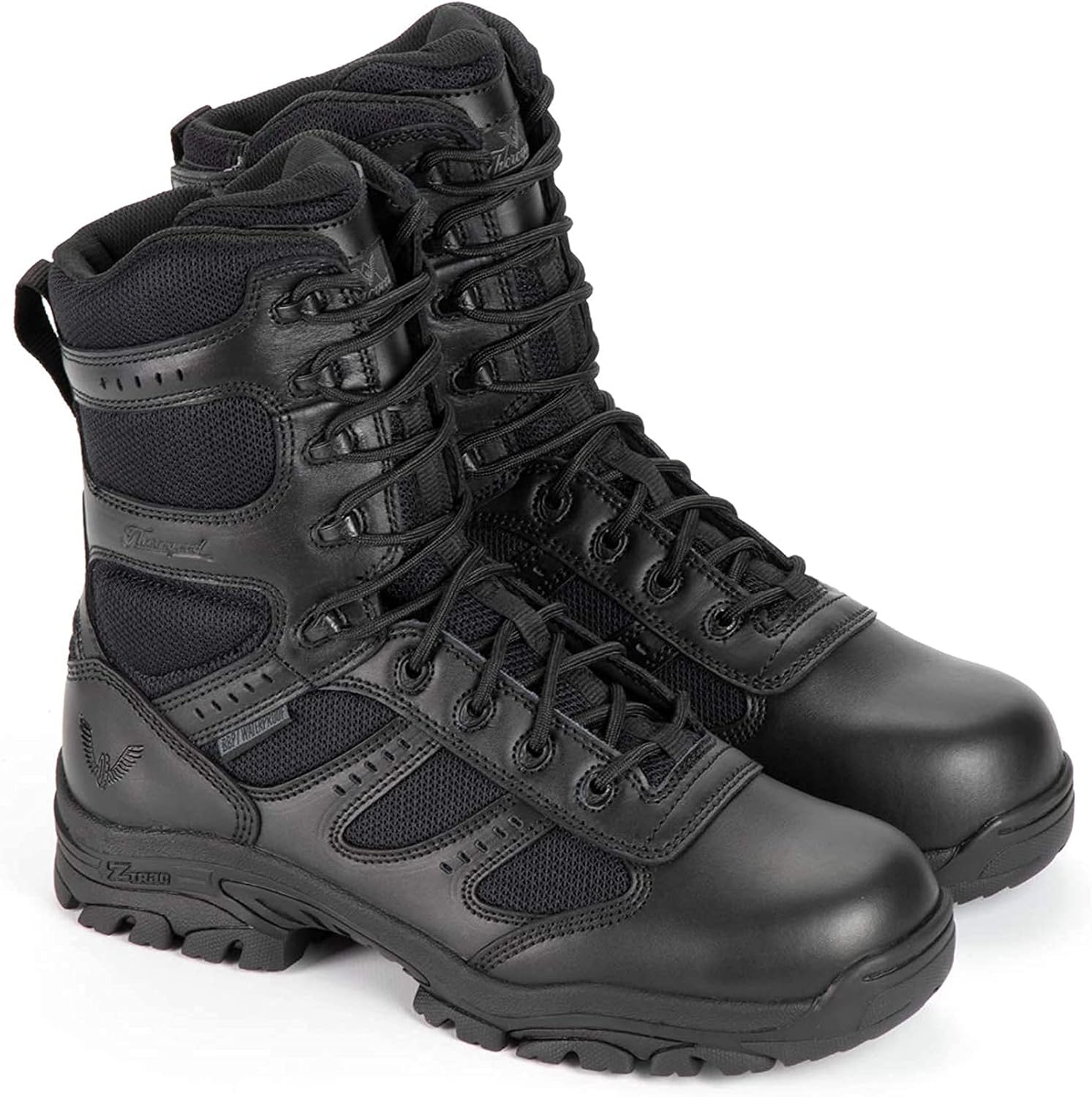 Thorogood Deuce 8' Waterproof Side-Zip Tactical Boots for Men and Women with Composite Safety Toe, Full-Grain Leather, and Slip-Resistant Outsole; BBP & Rated