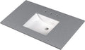 MSI Sparkling Gray Vanity Top with Under Mount Rectangle Ceramic Sinks, Engineered Marble Stone, 4' CC Faucet Holes, 49'X22'
