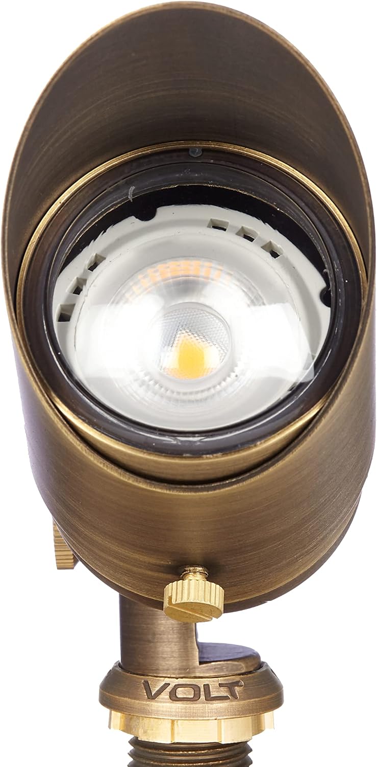 VOLT 20-Pack Top Dog 12V Cast Brass Outdoor Spotlights (Bronze) for Low Voltage Landscape Lighting of Yard, Lawn, Garden, Patio, Trees & House