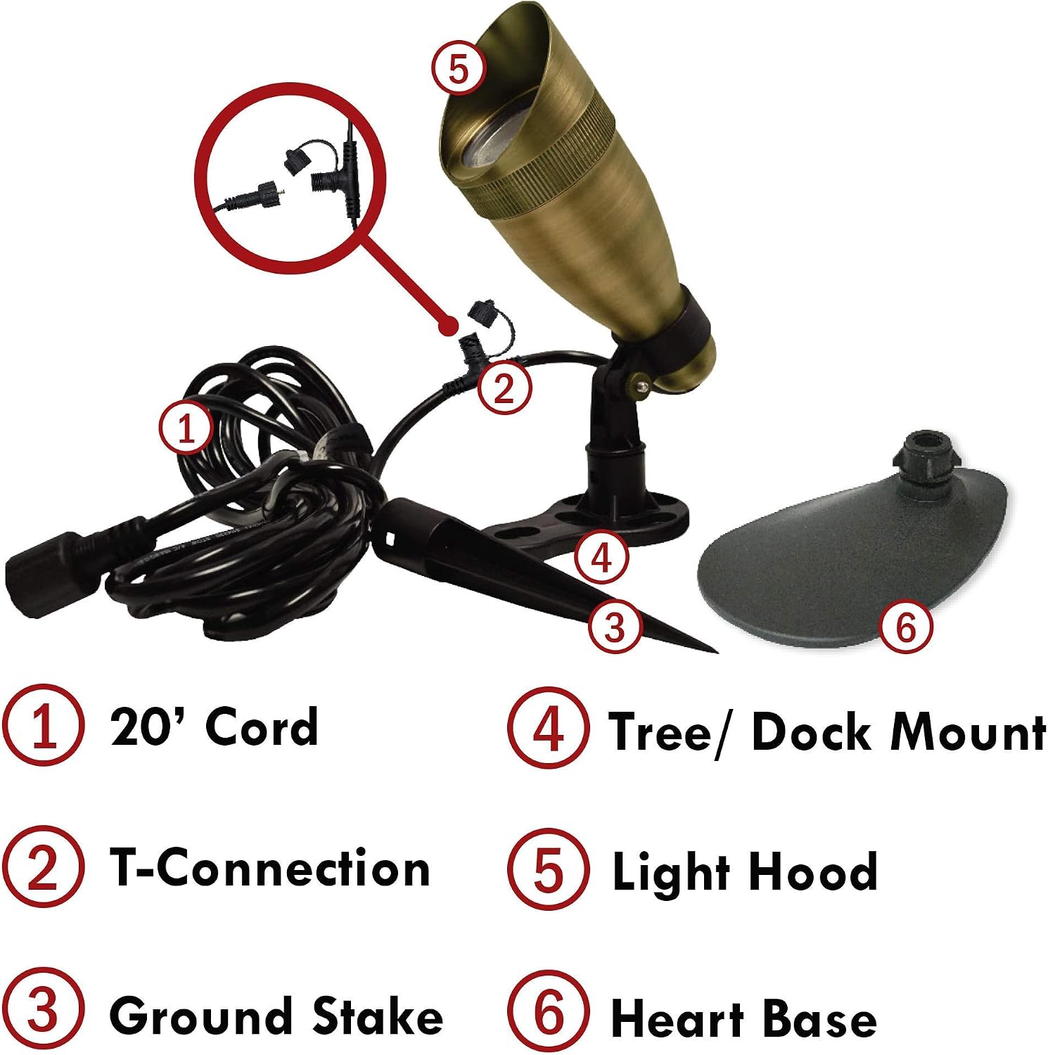 Ignite Landscape Lighting 9-Watt Brass LED Color Changing Spotlight for Landscape Lighting, Ponds, and Water Features - 9WCC
