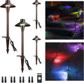 Chrisrmas Pathway Lights Smart, RGBCW Low Voltage Landscape Path Light 12V, Color Changing Walkway Lighting App Control, Outdoor LED Works with Alexa Aluminum ORB for Holiday Garden (4 Pack