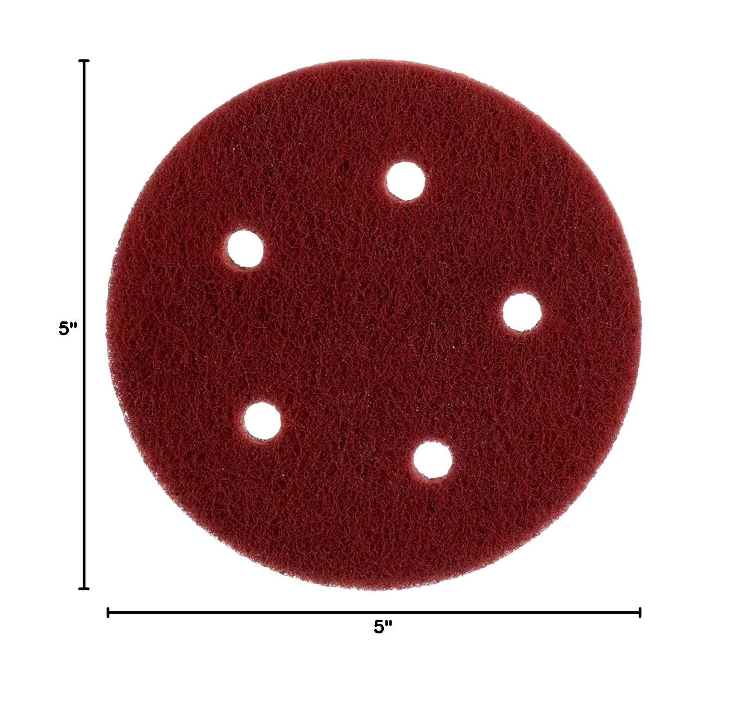 Cubitron Hookit 7447 PRO Disc, 5' x NH A VFN, Aluminum Oxide, Maroon (Pack of 40)