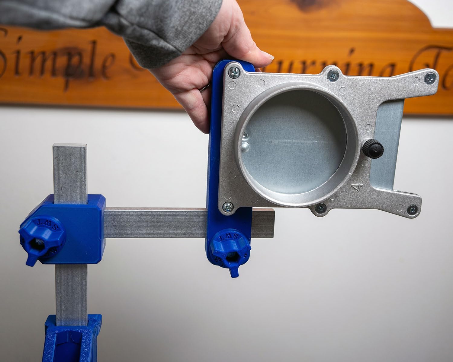 Simple Dust Collection System for Split-Bed Wood Lathe (Fits 4' Tubing, Powermatic 3520 C Lathe)