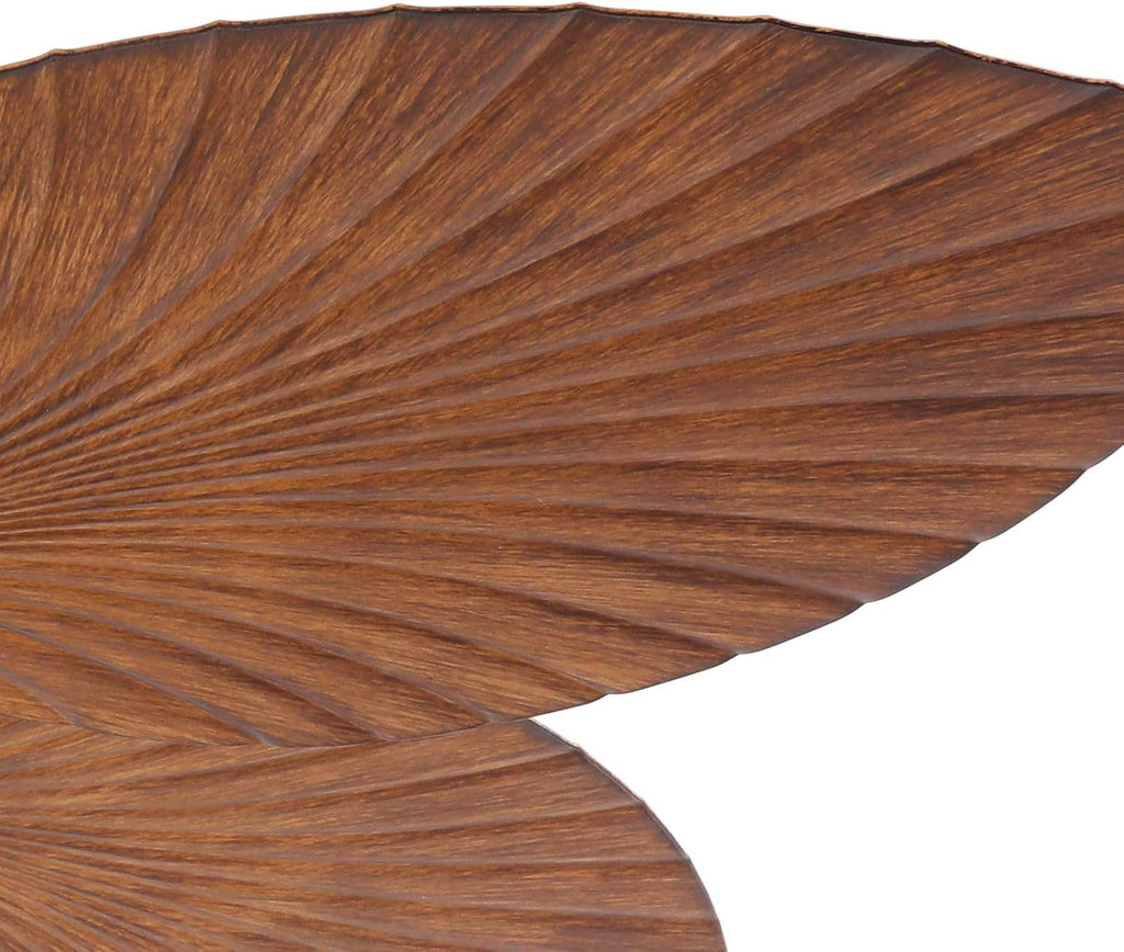 52 Inch Tropical Ceiling Fan, Palm Wooden Leaf Ceiling Fan with Remote & Lights, Timer Function & Adjustable Height Vintage Quit Fan Light for Living Room Kitchen Bedroom Patio Porche Covered Deck