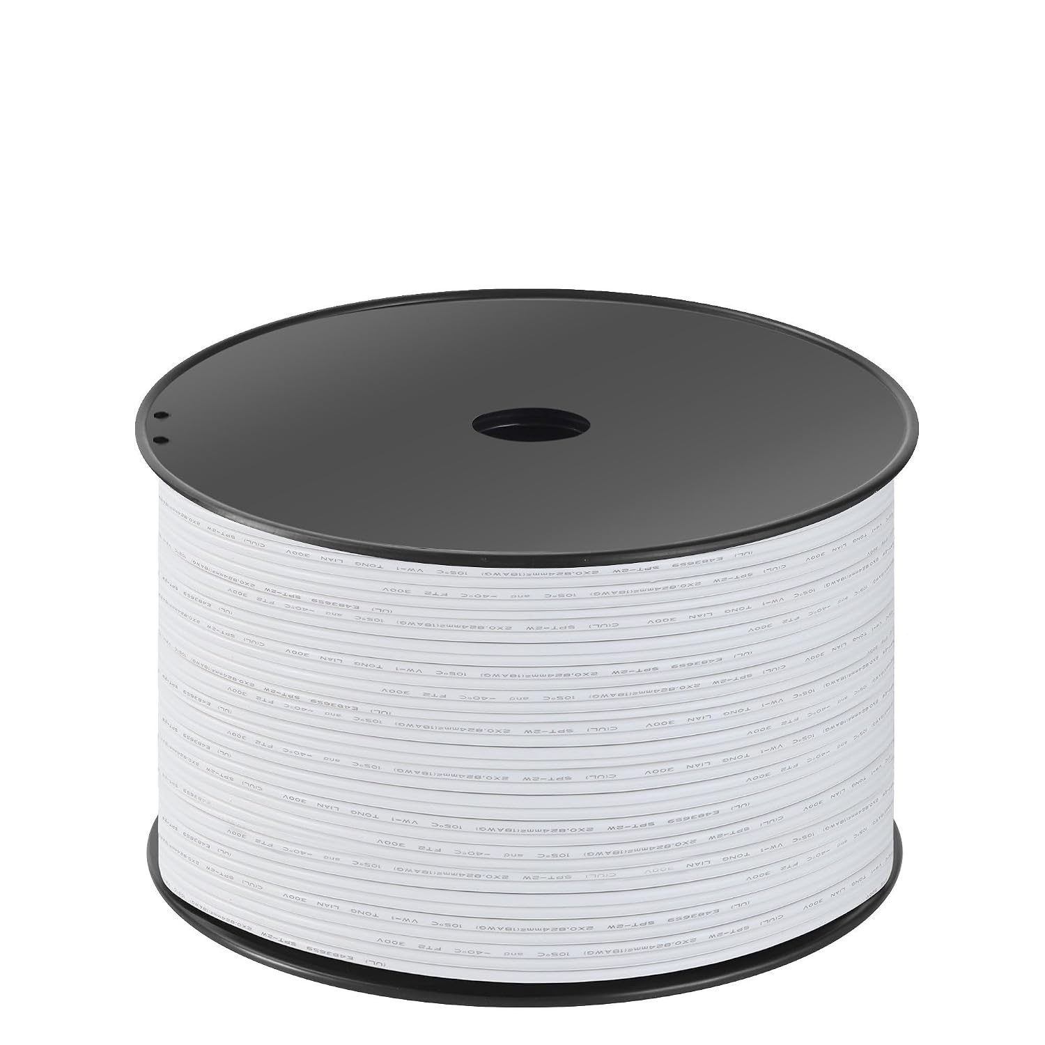 1000FT SPT-2 White Electrical Wire, UL Listed 18/2 Zip Cord 18 Gauge 2 Conductor Wire, Low Voltage Landscape Wire Outdoor Lighting Cable