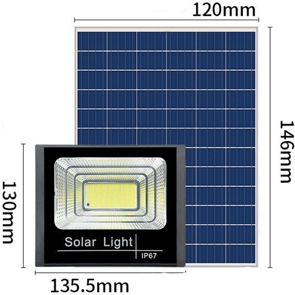 25W Outdoor Waterproof Spotlight, Dusk to Dawn LED Street Lamp with Remote Control Solar Patio Lights Waterproof for Yard, Gazebo