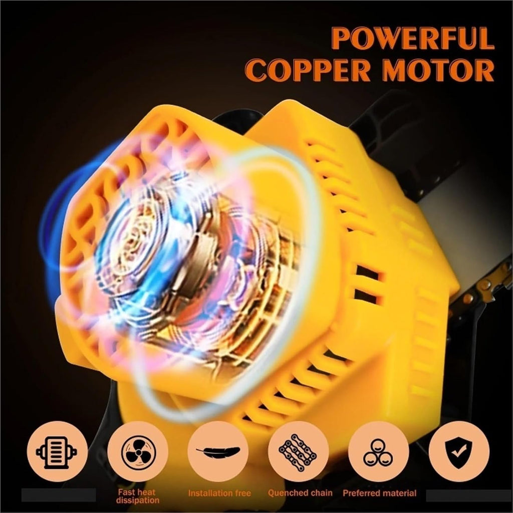 Reciprocating Saw, 8 Inch Brushless Chainsaw Cordless Electric Woodworking Cutter Pruning Logging Power Tools