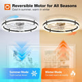 addlon 24'' Frosted Ceiling Fan with Light and 24'' Crystal Fandelier Bundle