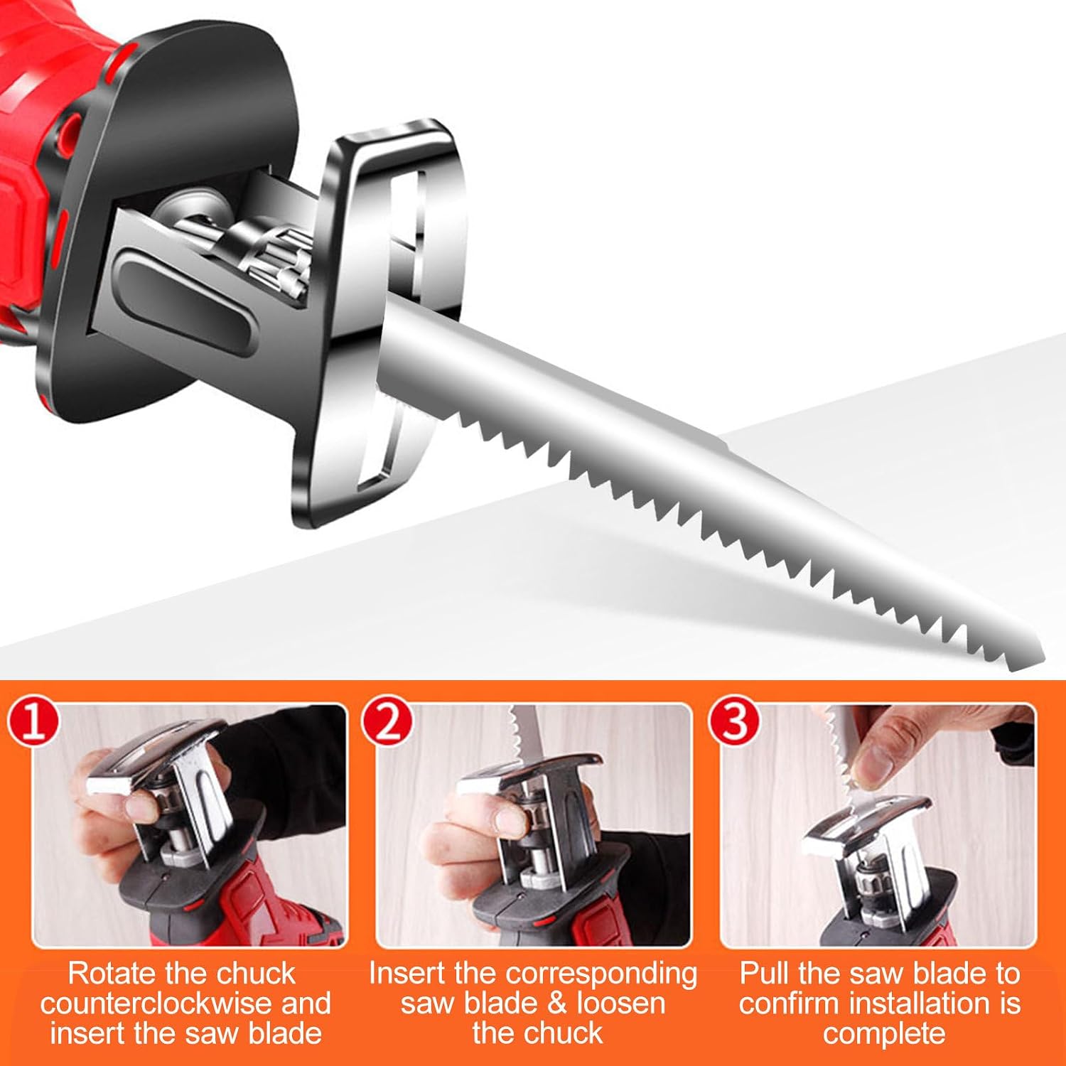 Professional Butcher Bone Saw-Cordless Reciprocating Saw with 5 Blades,Handheld Electric Bone Meat Cutter Tool, Multifunctional Meat Bone Saw for Bone/Meat/Wood/Metal/PVC Cuting,1Battery