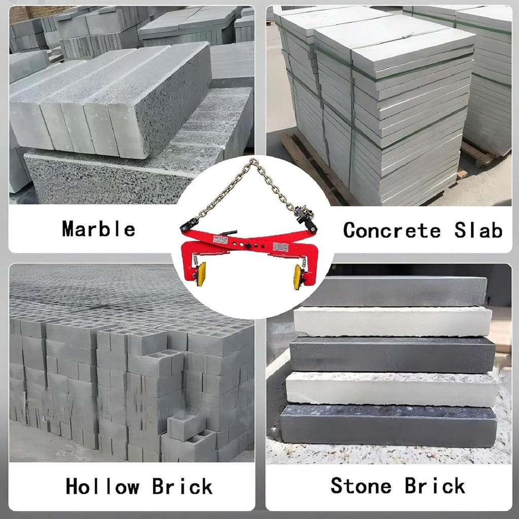 Heavy Duty Granite Slab Lifting Clamps, Stone Lifting Clamps, Adjustable Jaw Opening 4.7-42.5inch, Lifting Tool, for Lifting and Transporting Concrete Blocks Granite Slabs Stone Slabs(30-51cm(11.8-20i