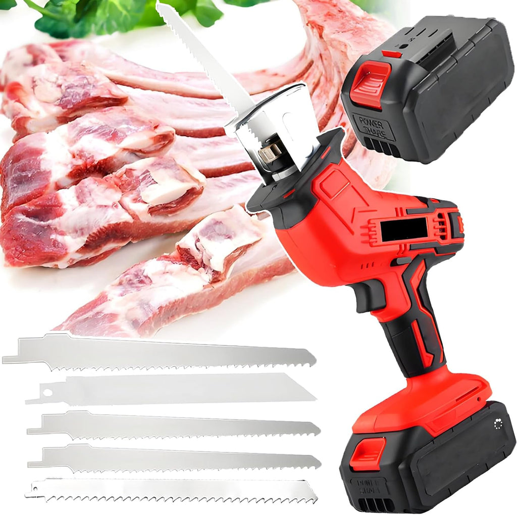 2025 Cordless Mini Electric Reciprocating Bone Saw Kit with 4 Blades - Professional Battery Reciprocating Saws, Quiet and Lightweight Design,Versatile for Wood,Bone,Metal,PVC Cutting