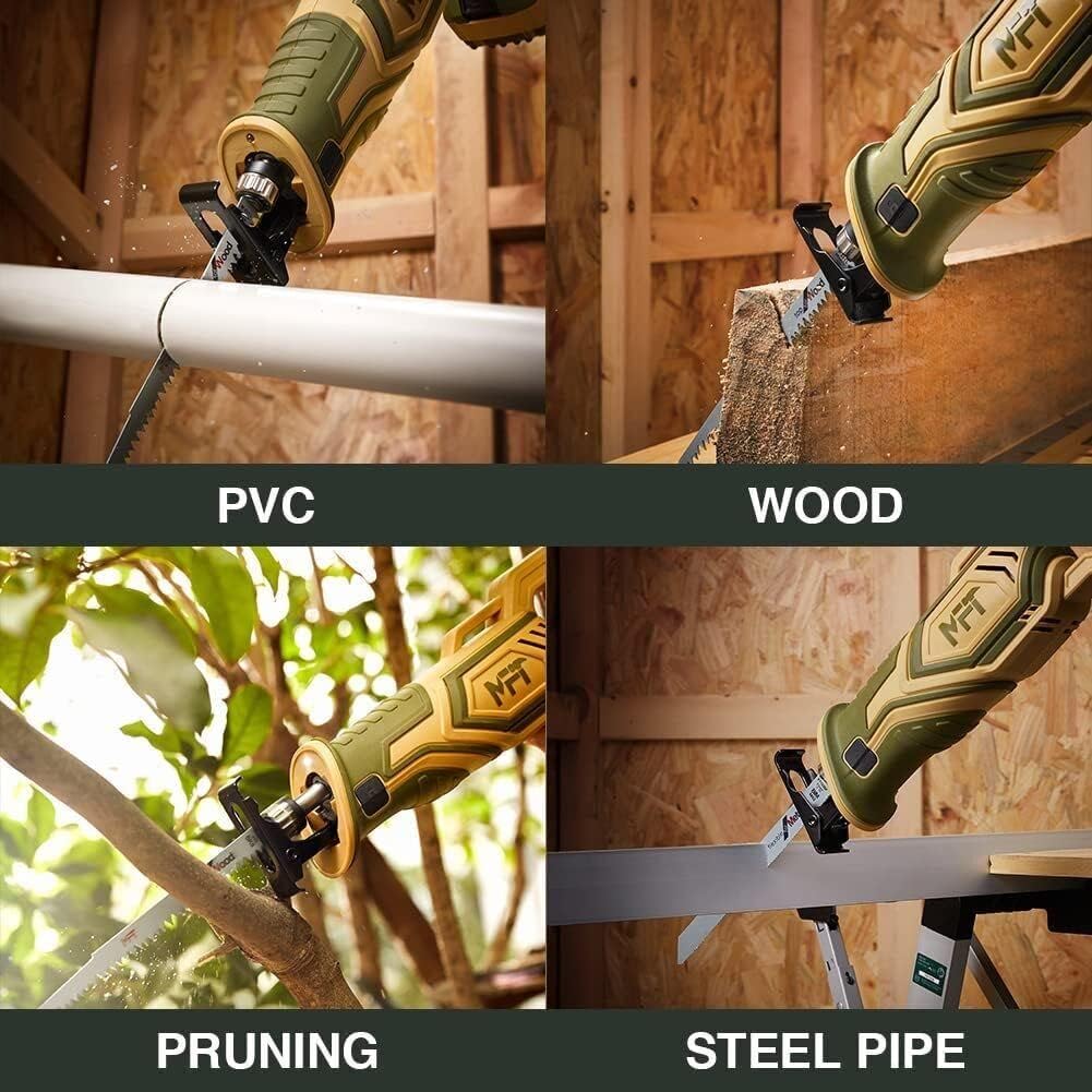 20V Cordless Electric Reciprocating Saw Metal Woodworking Cutting 8pcs Blades NEW