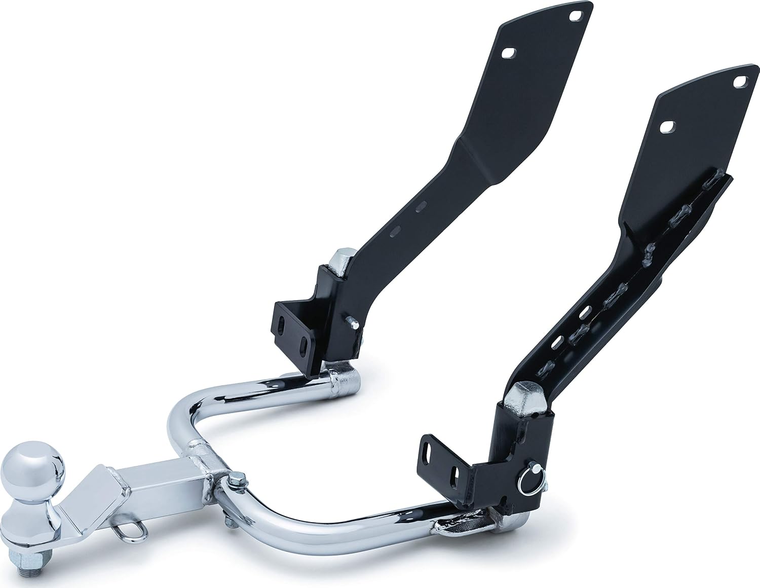 Kuryakyn 7657 Motorcycle Accessory: Receiver Hitch with 1-7/8' Diameter Trailer Hitch Ball for 2014-19 Harley-Davidson Touring Motorcycles, Black/Chrome