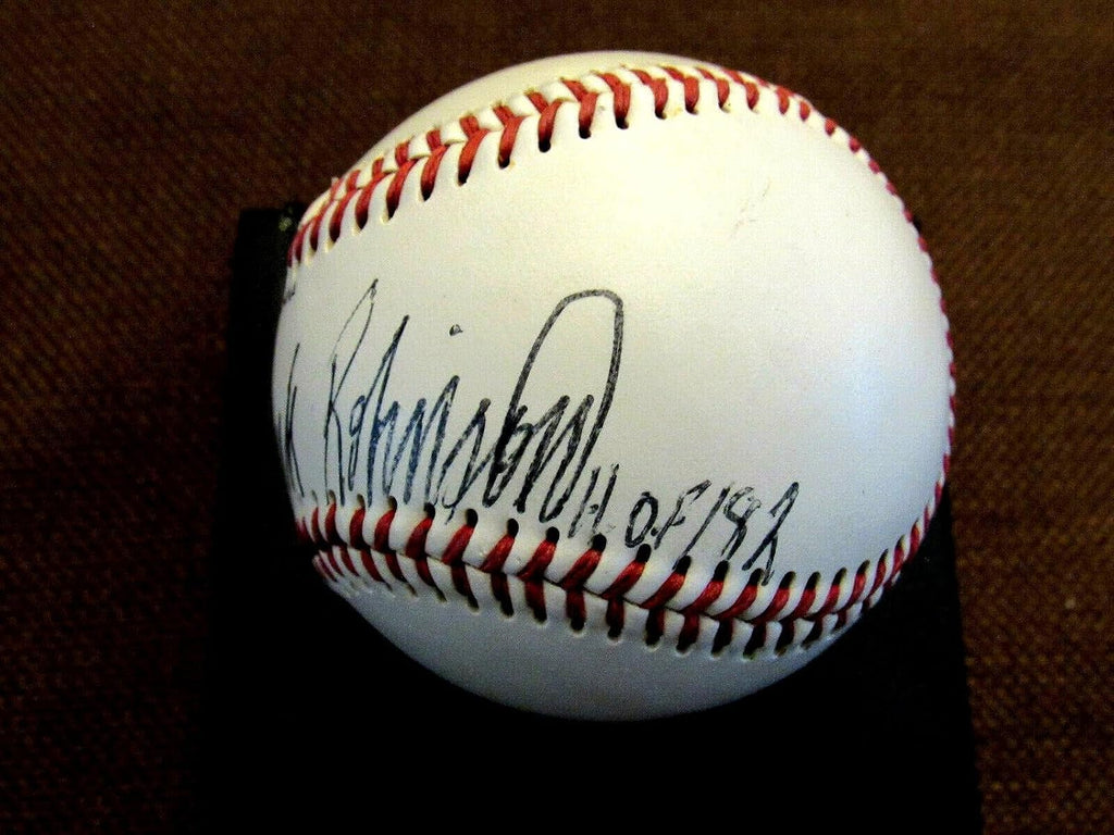 Frank Robinson Hof 82 s Orioles Signed Auto Vtg Field Of Dreams Baseball Jsa - Autographed Baseballs