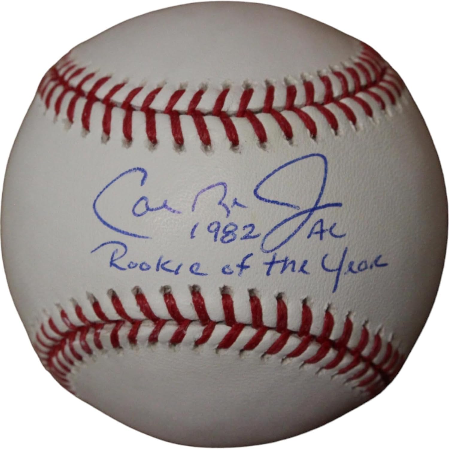 Cal Ripken Autographed/Signed Baltimore Orioles OML Baseball 82 ROY FAN 44432 - Autographed Baseballs