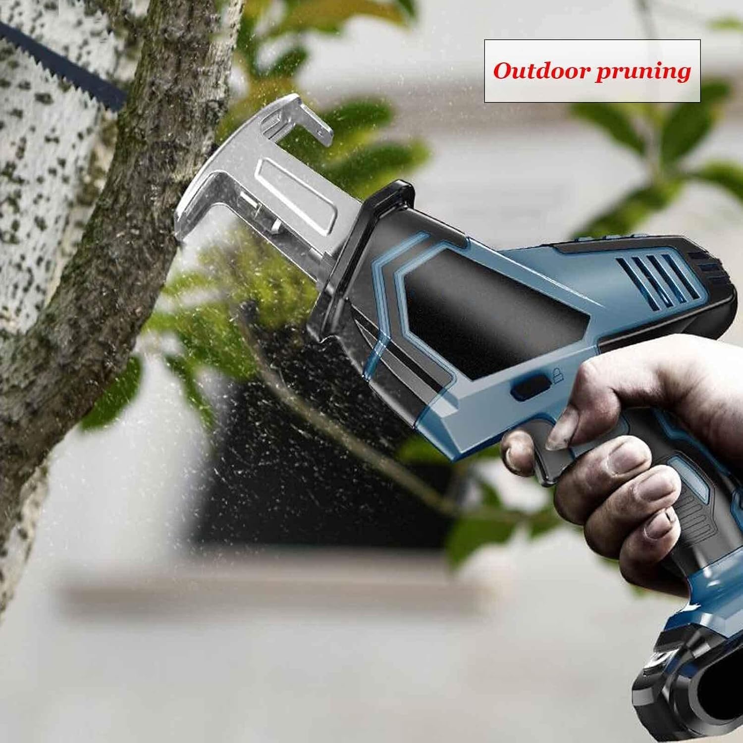 12V Reciprocating Saw Mini Cordless Electric Chain Saw Rechargeable Household Cutting Electric Saw is Light