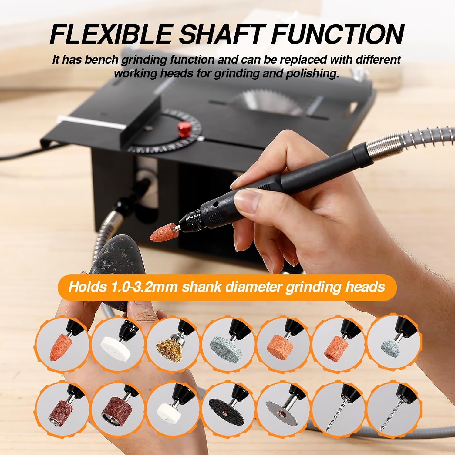 Upgraded 400W Mini Table Saw, Desktop Electric Saw for Crafts, Speed & Angle Adjustable, Cutting/Sanding/Engraving/Drilling All-in-One for DIY Wood/PCB/Acrylic/Plastic (0-30mm Liftable, Black)