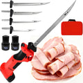 Home & Outdoor Electric Fillet Knife & Cordless Reciprocating Filet/Meat Saw With 4 Blades, Dual 2000Mah Batteries, Multi-Purpose Cutting For Fish Meat/Small Fish Bones