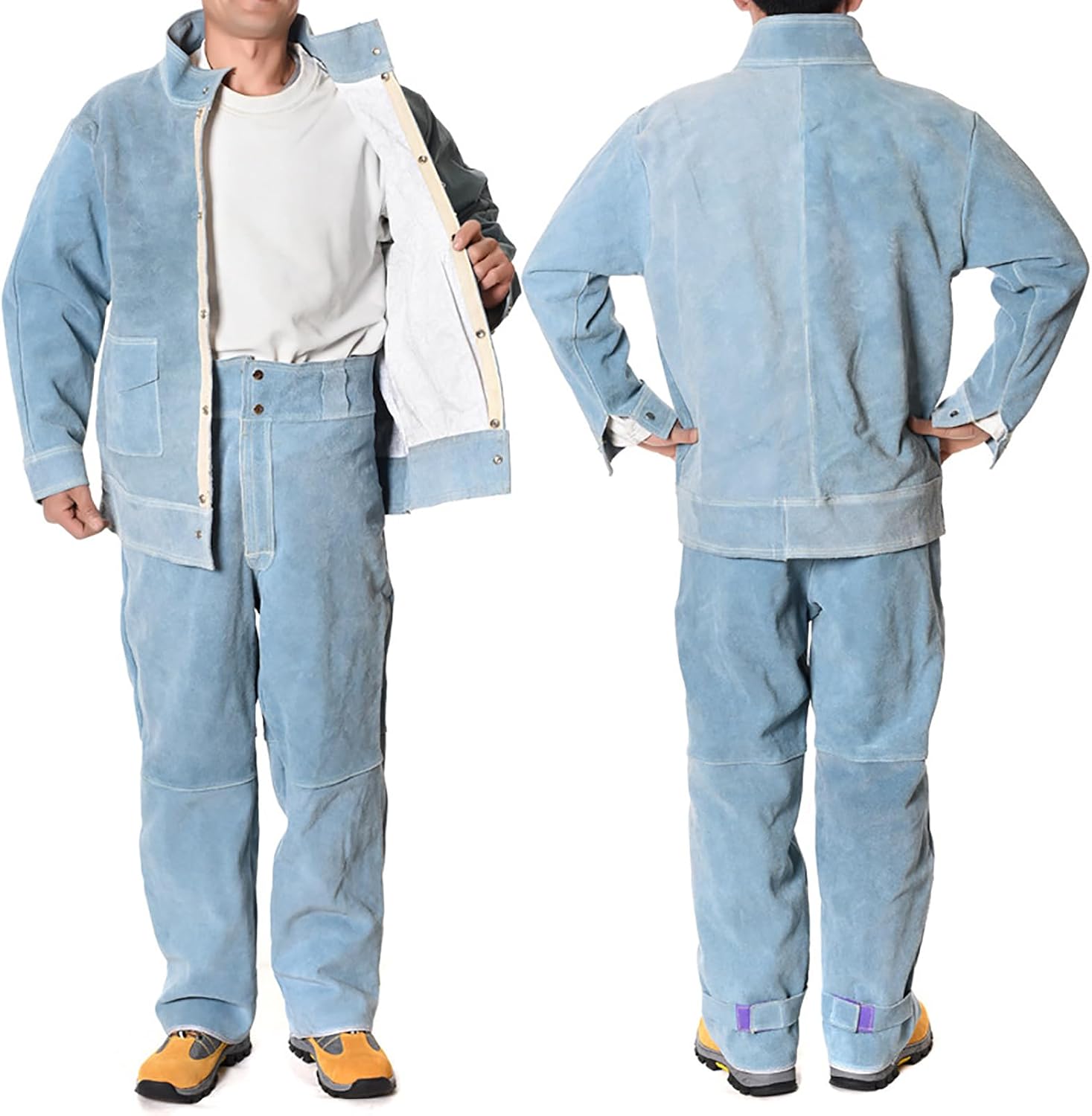 Work Overall Uniform Men Women Working Coveralls Welding Suit Workshop Mechanical Uniform Work Clothes Warehouse Suit,Blue,L