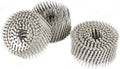 3600 Count 2 Inch Stainless Coil Siding Nails 15 Degree Coils, Small Cap Coil Nail, Cap Warp 5.8-6mm 0.09 Inch Ring Shank for Cement Board Siding or Fencing Applications