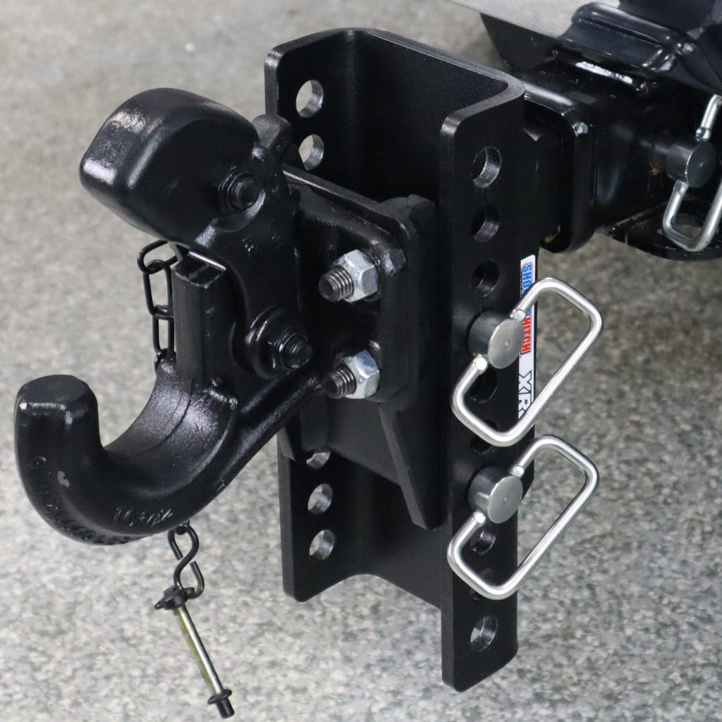 Shocker XR Adjustable Pintle Hook Hitch, Fits 2' Hitch 5.5' Rise/10.5' Drop