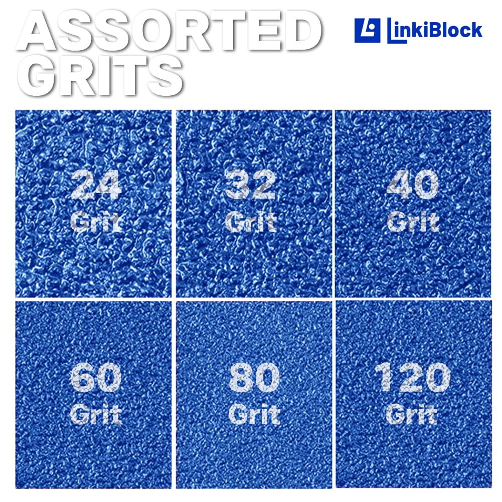 1000Pcs 2 inch R-Type Quick Change Zirconia Surface Conditioning Sanding Discs Set 120 Grit with Adapter & Backing Pad