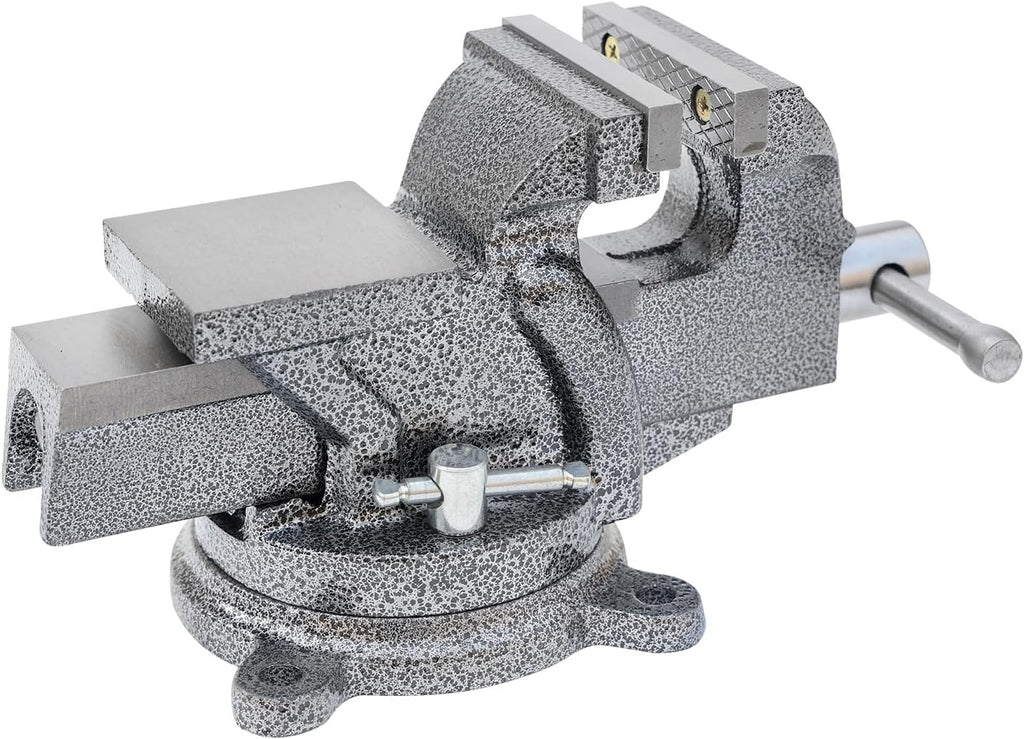 KAKA INDUSTRIAL Bench Vises 3 Inch Jaw Width, 3.5 Inch Jaw Opening Homeowner's Vise, Swivel Base Heavy Duty, for Drilling, Pipe Cutting, Woodworking HPS-75