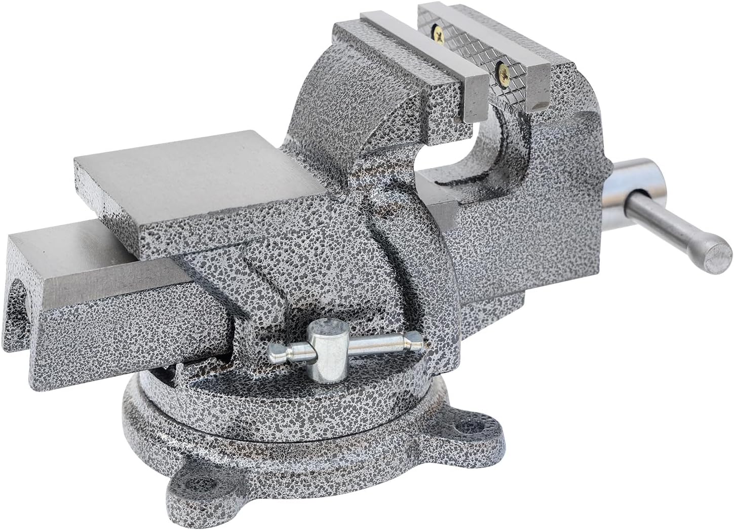 KAKA INDUSTRIAL Bench Vises 3 Inch Jaw Width, 3.5 Inch Jaw Opening Homeowner's Vise, Swivel Base Heavy Duty, for Drilling, Pipe Cutting, Woodworking HPS-75