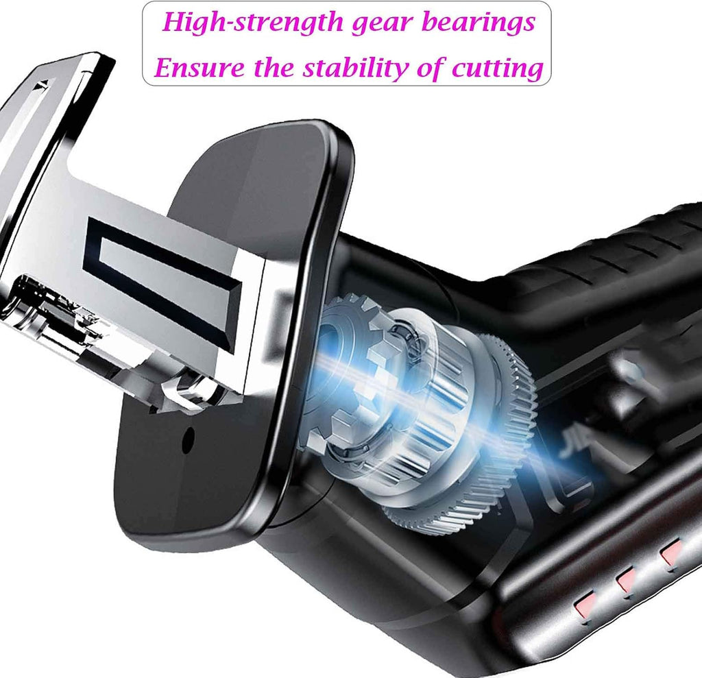 Mini Chainsaw Cordless Reciprocating Saw Electric Saw One-Handed Portable Wood Saw for Planting Branches Garden Pruning Bonsai Tree Trunks and Firewood