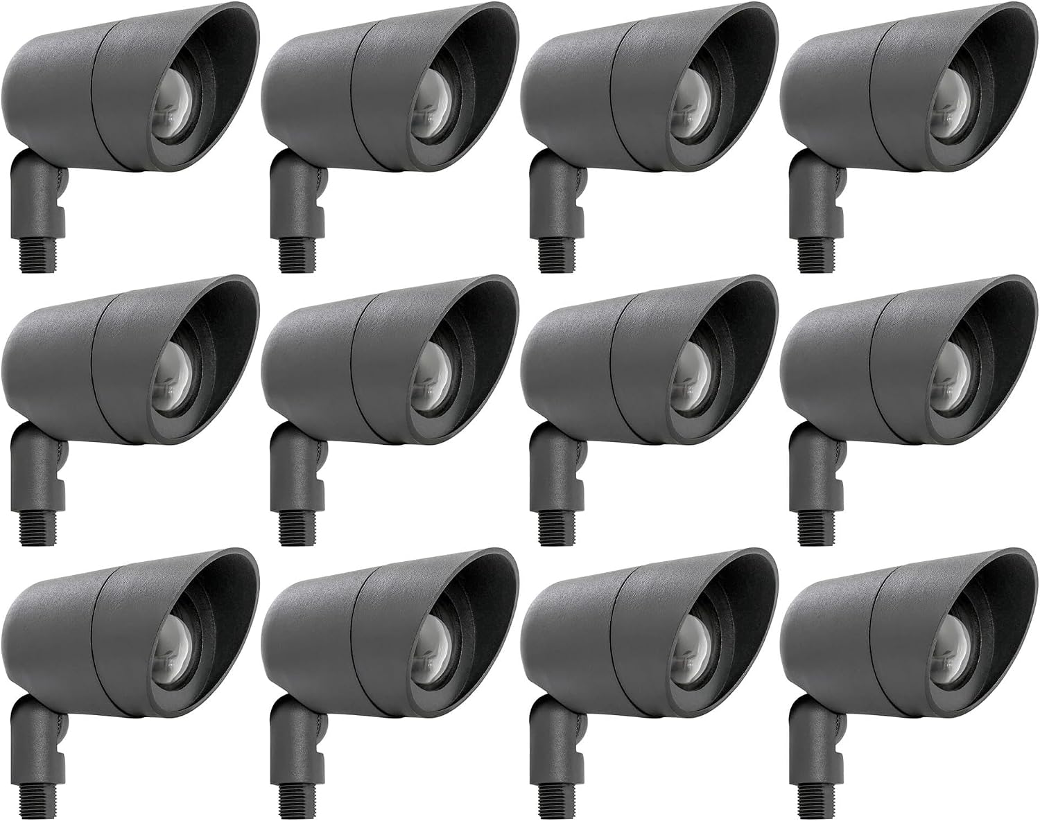 Westgate Lighting LED Directional Landscape Lights Die - Cast Aluminum Housing - IP67 Waterproof - 12V AC - 36° Beam Angle - All Accessories Included (12 Black)