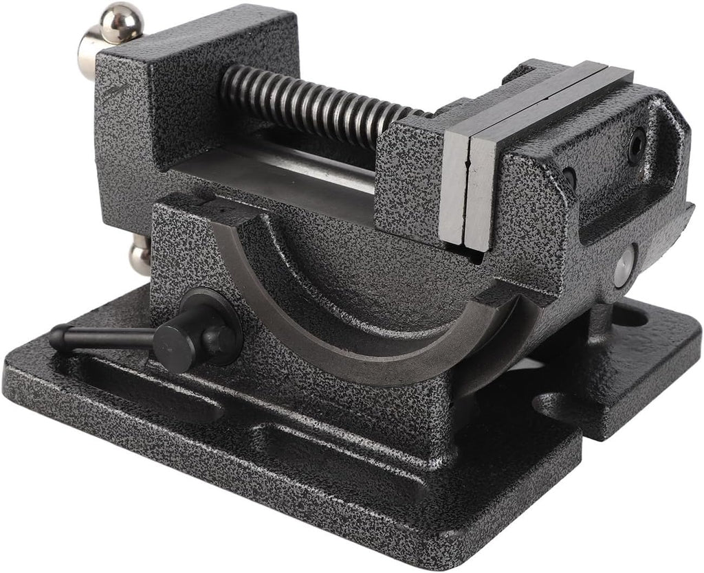 Drill Press Vise Cast Iron 3 Inch Tiltable Clamp On Vise Adjustable 0 90 Degrees High Strength Steel Jaws for Woodworking Metalworking Drilling Projects