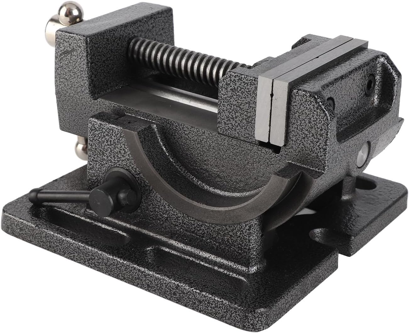 Drill Press Vise Cast Iron 3 Inch Tiltable Clamp On Vise Adjustable 0 90 Degrees High Strength Steel Jaws for Woodworking Metalworking Drilling Projects