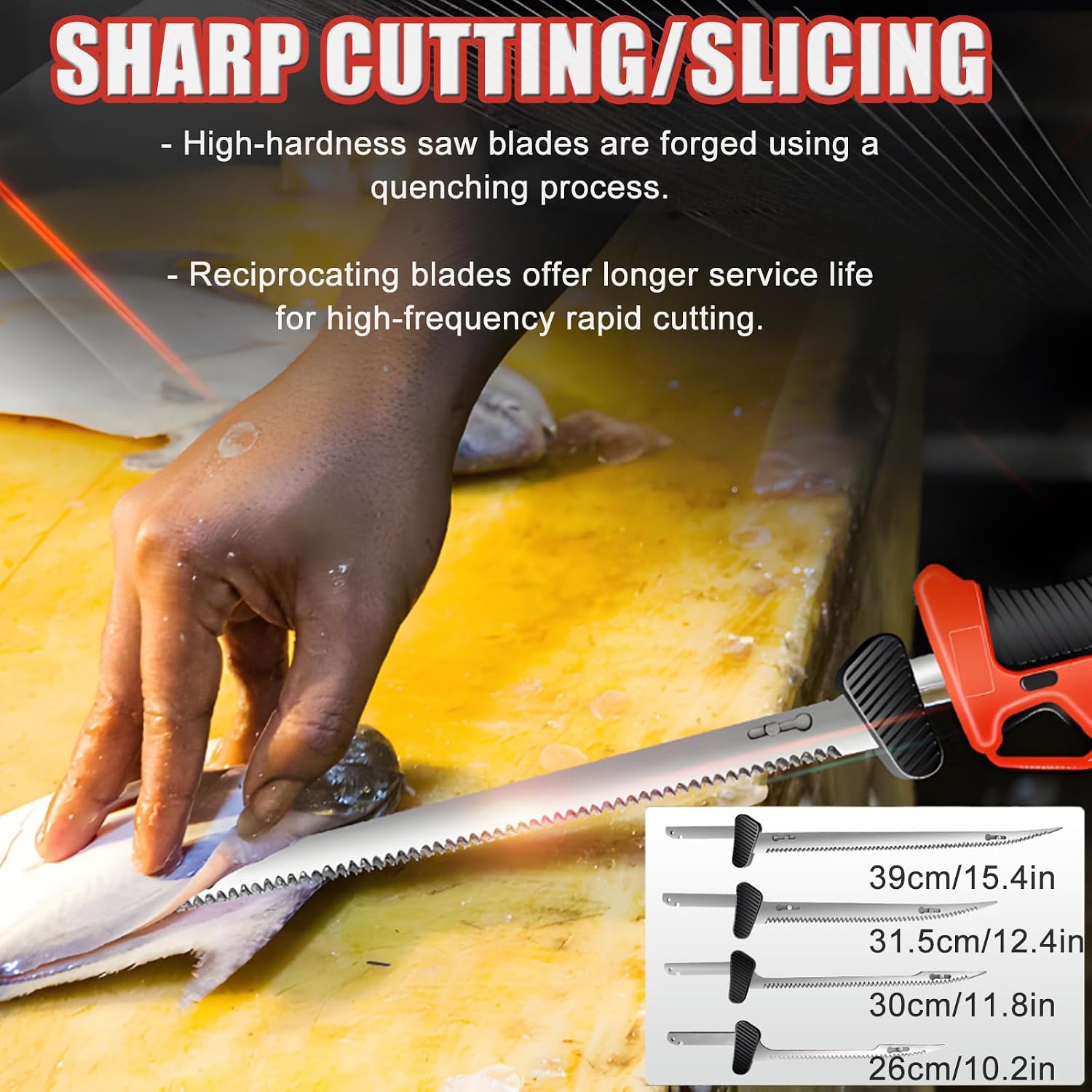 High-Performance Electric Fillet Knife - Commercial-Grade Cordless Reciprocating Fish Filet/Meat Saw With Titanium Blades, Dual 2000Mah Battery, Rapid Recharge,For Small Bones & Flesh