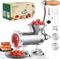 Huanyu Upgraded Manual Meat Grinder - Effortless Home Homemade Meals, Stainless Steel, For Sausage/Chili/Baby Food, Heavy Duty with Table Clamp HZ-12