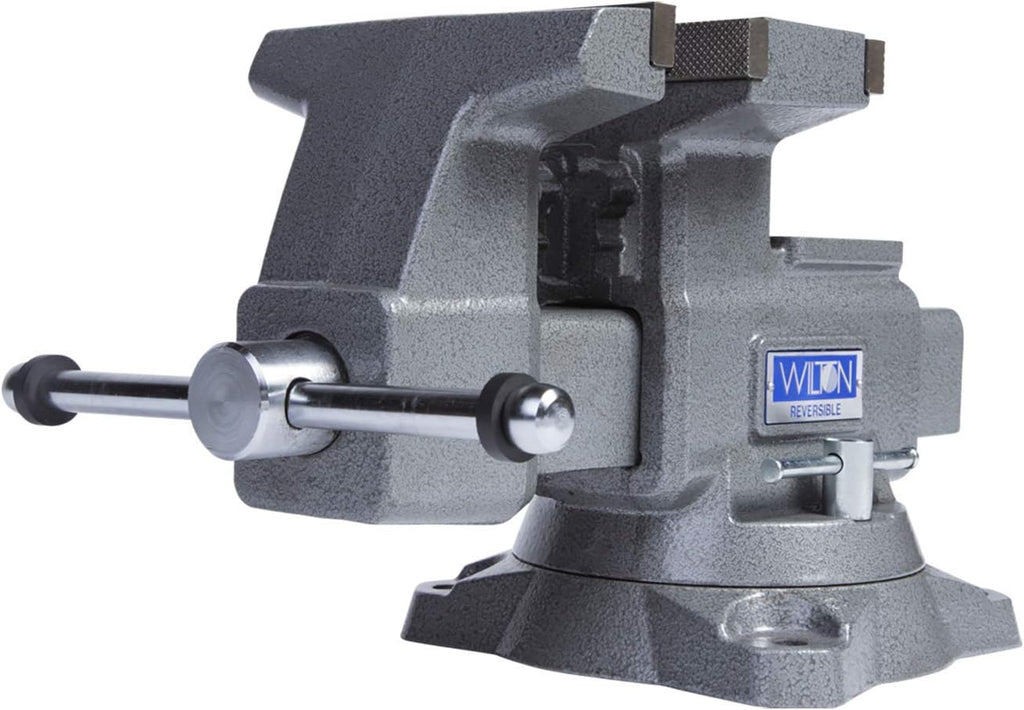 Wilton Reversible Bench Vise, 6-1/2' Jaw Width, 7-1/4' & 12-3/4' Jaw Opening, 4' Throat (Model 4650R)