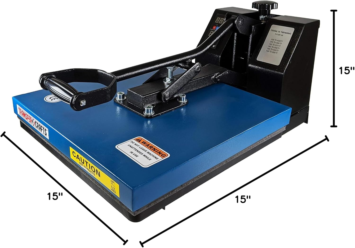 Heat Press Machine for T Shirt Printing, 15' x 15' Clamshell