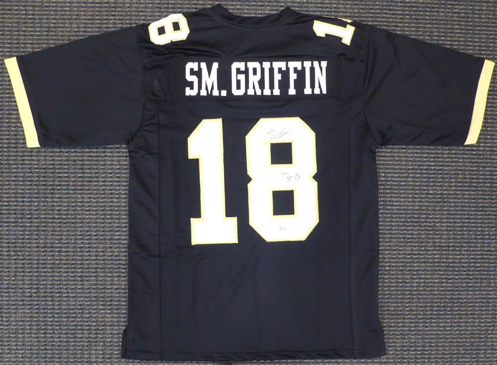 UCF Golden Knights Shaquem Griffin Autographed Black Jersey '13-0' MCS Holo Stock #134405