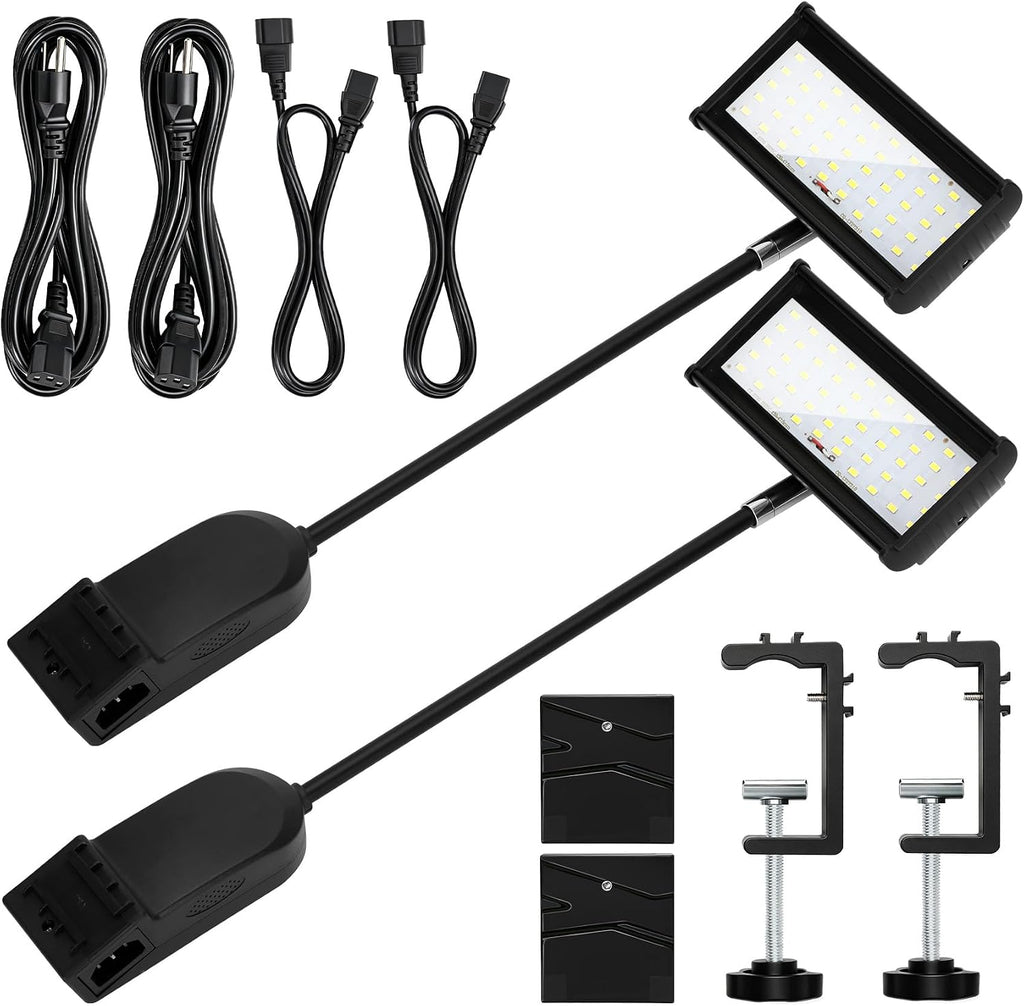LED Trade Show Display Lights, Connectable for Exhibition Lighting | Energy-Saving Trade Show Lights, Full Accessories, Max 10 Daisy-Chainable, 360° Adjust Light, Two Mount Options