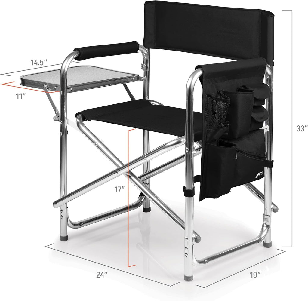 Picnic TIME NFL Unisex-Adult NFL Sports Chair with Side Table, Beach Chair, Camp Chair for Adults