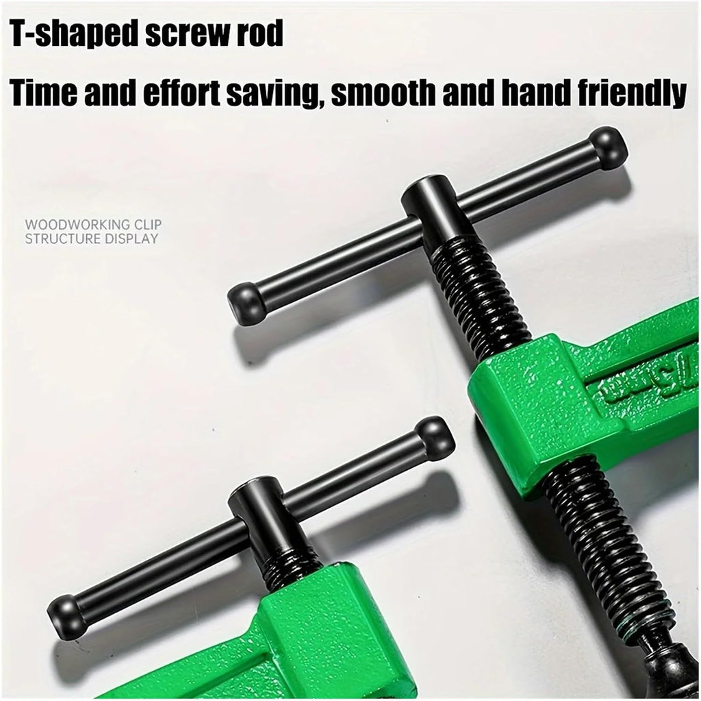 3/4/5/6 Inch Thicken Heavy Steel G Clip C-Clamps Jaw Opening Clamps With Sliding T-Bar Handle For Woodworking, Welding, Building(5 inches)
