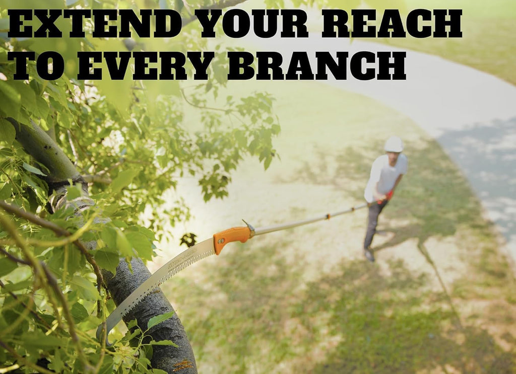 5-30 ft Pole Saw for Tree Trimming // Manual Telescopic Long Pole Tree Trimmer // Tree Trimming Saw with Extension Pole // The Ultimate Telescoping Palm Tree Pruner Long Pole Saw