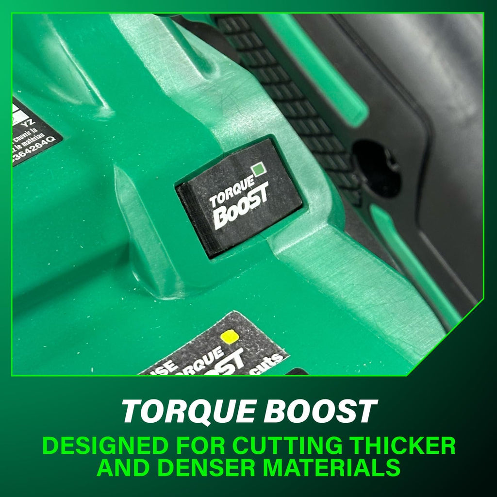 Metabo HPT 36V MultiVolt 7-1/4' Circular Saw, Torque Boost Technology, High Power and Torque, Visible Cutting Depth Indicator, Lightweight Aluminum Base Plate, Tool Body Only, C3607DBQ4